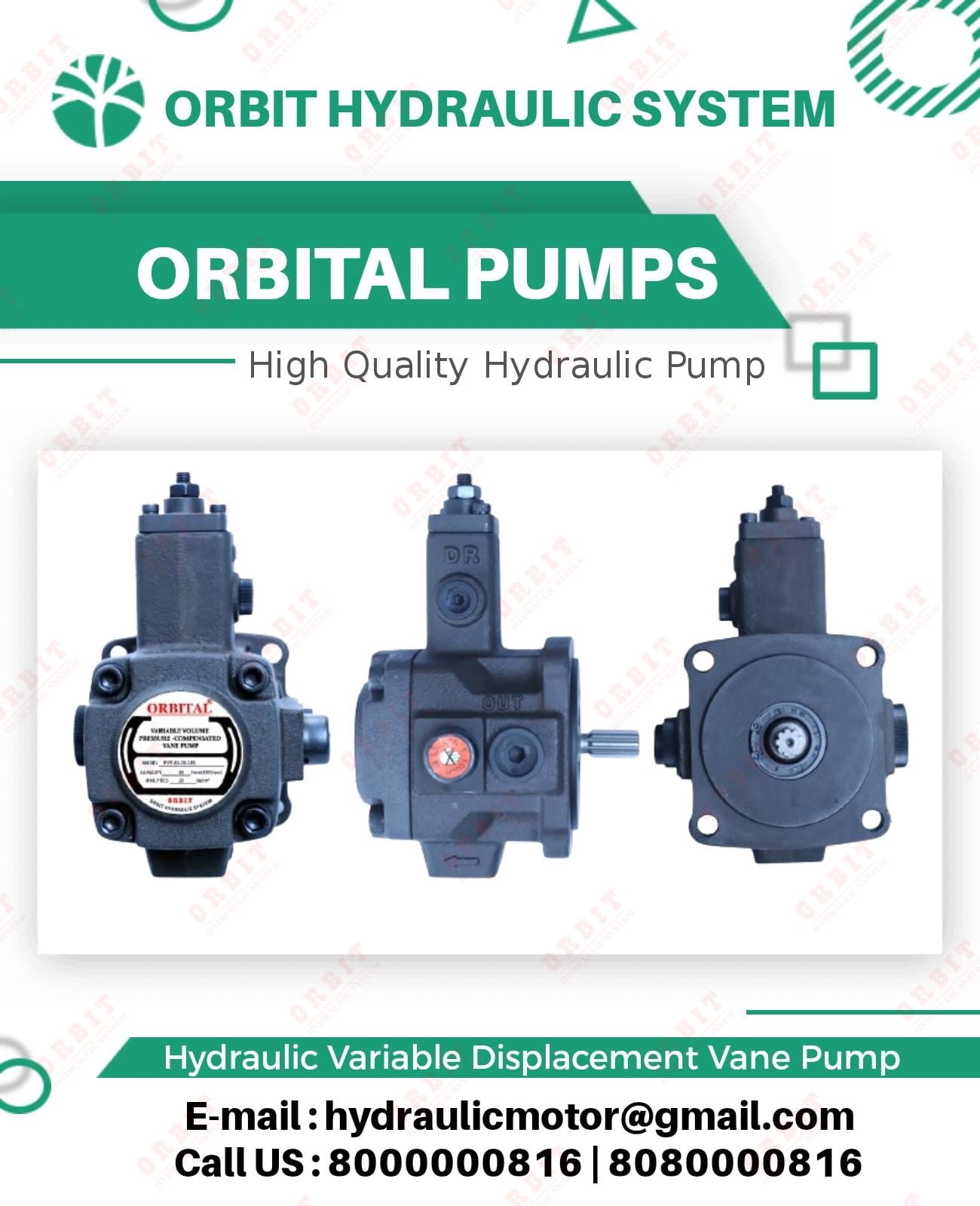 PVF PVDF VP5F VP6F Anson Make Hydraulic Pump Manufacturers in India PVF-40-20-11 Anson Hydraulic Variable Vane Pump